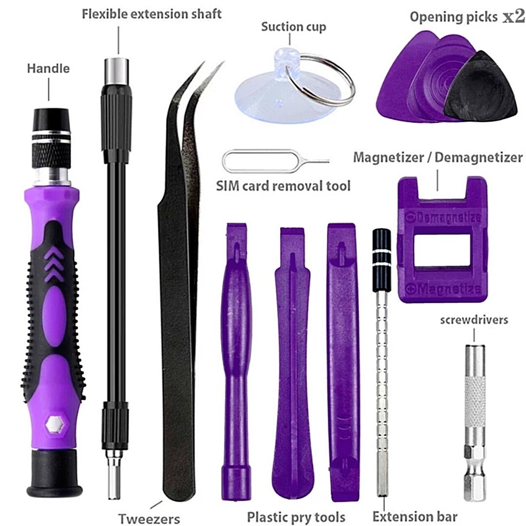 Precision Screwdriver Kit 115pcs - Hand Removal Tool Kit for Computer, Smart Phone, Watch Repairing, Includes 115 Bits