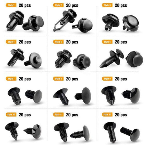 GRC-33 240PCS Bumper Retainer Clips Car Plastic Rivets Fasteners Push Retainer Kit Most Popular Sizes Auto Push Pin Rivets Set -Door Trim Panel Fender Clips for GM Ford Toyota Honda Chrysler image 4