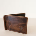Men's Slim Folding Leather Wallet – RFID Blocking Bifold Purse with Card Holder & Cash Pocket