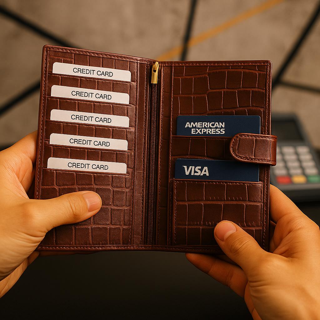 Women's Leather Wallet with Texture Feature in Green Color image 2