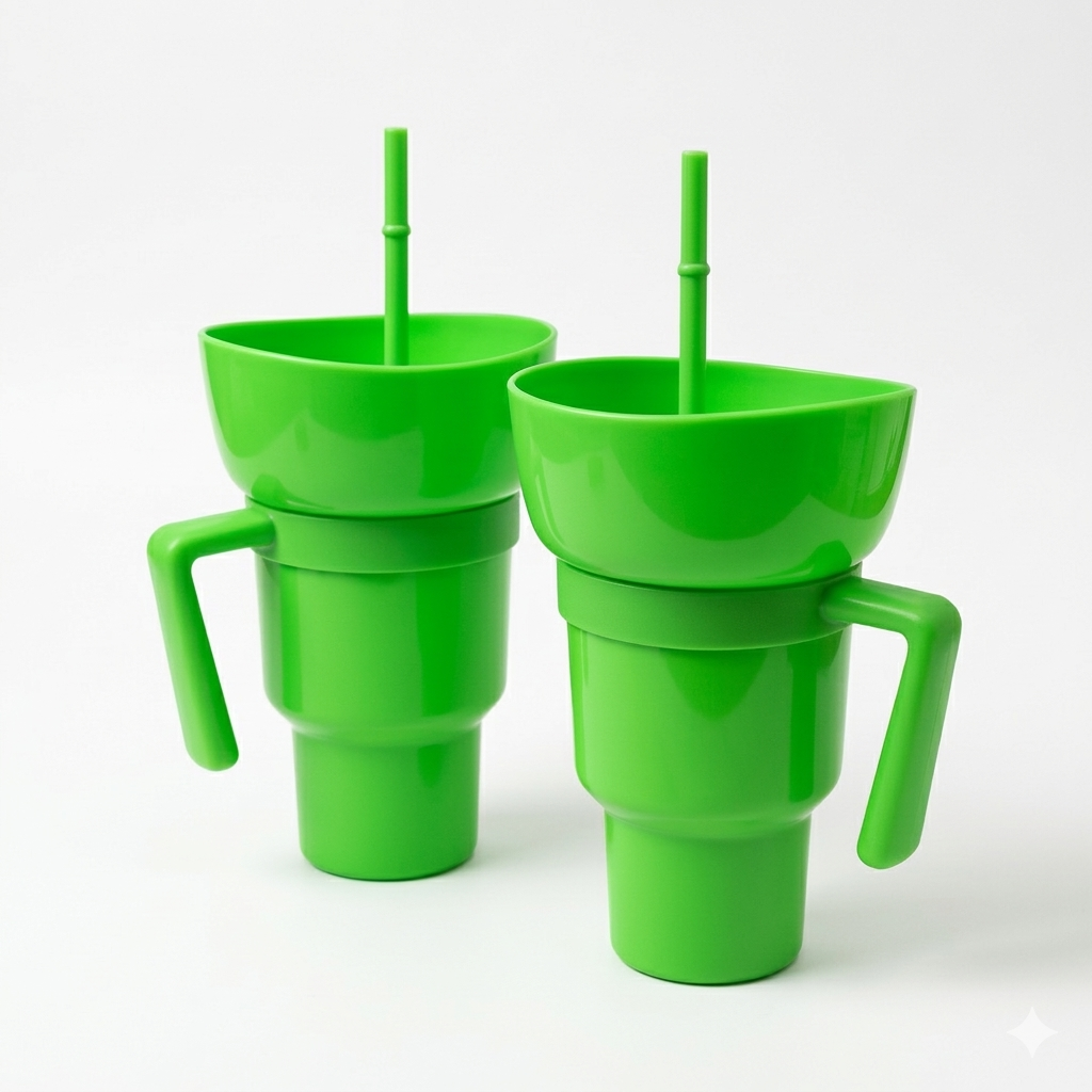 32oz Stadium Tumbler with Snack Cup — 2-Pack