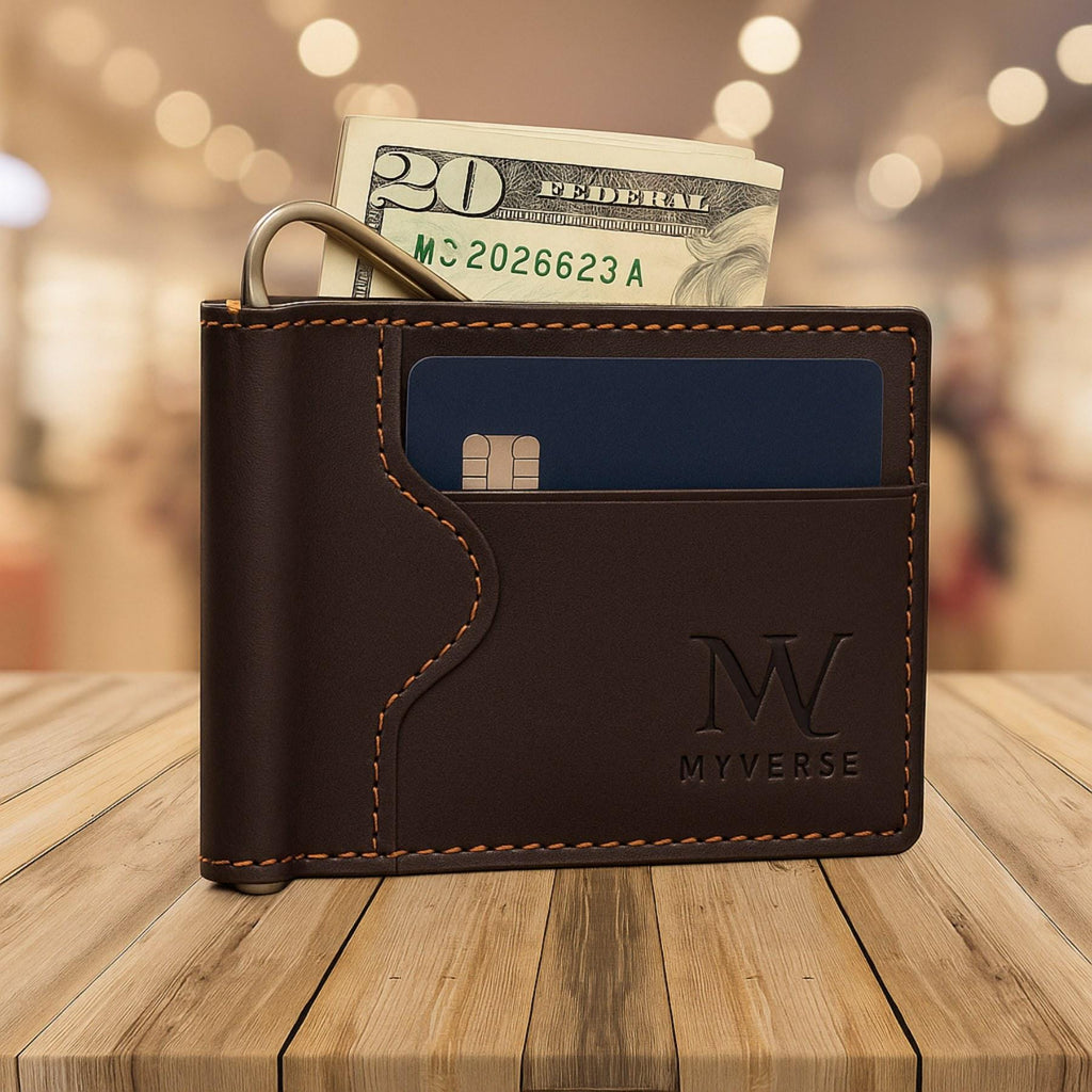 Handmade Full-Grain Leather Bifold Wallet: RFID Blocking, Engraved Gift