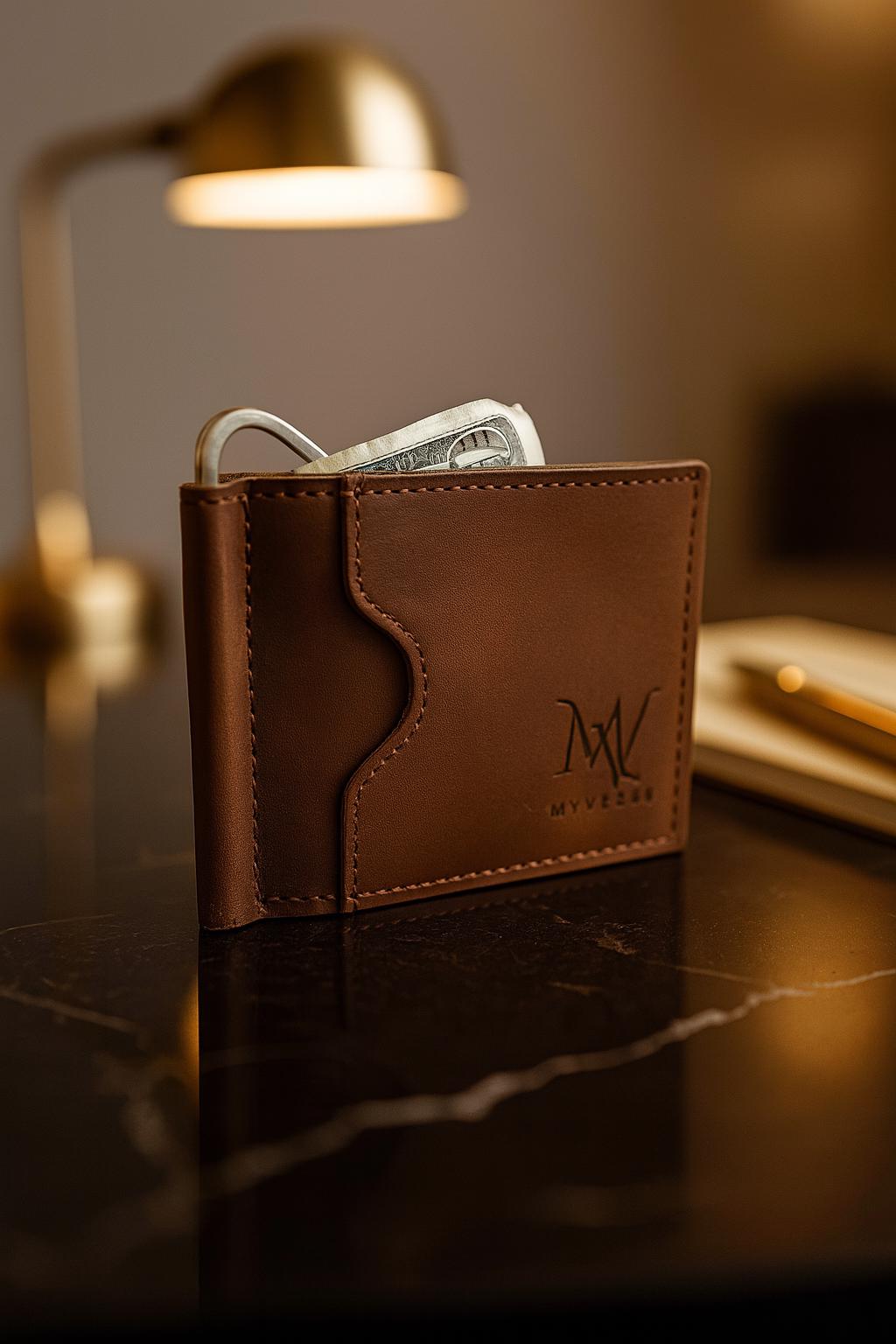 Handmade Full-Grain Leather Bifold Wallet: RFID Blocking, Engraved Gift