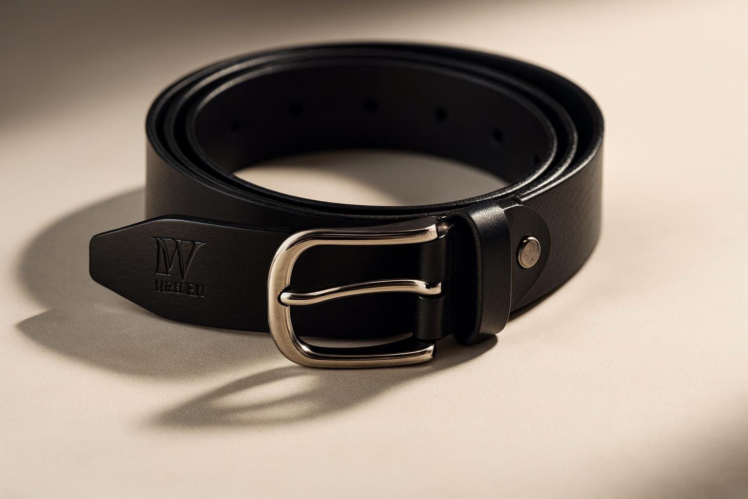 Handmade Veg-Tanned Leather Belt 1.5" - Black or Brown