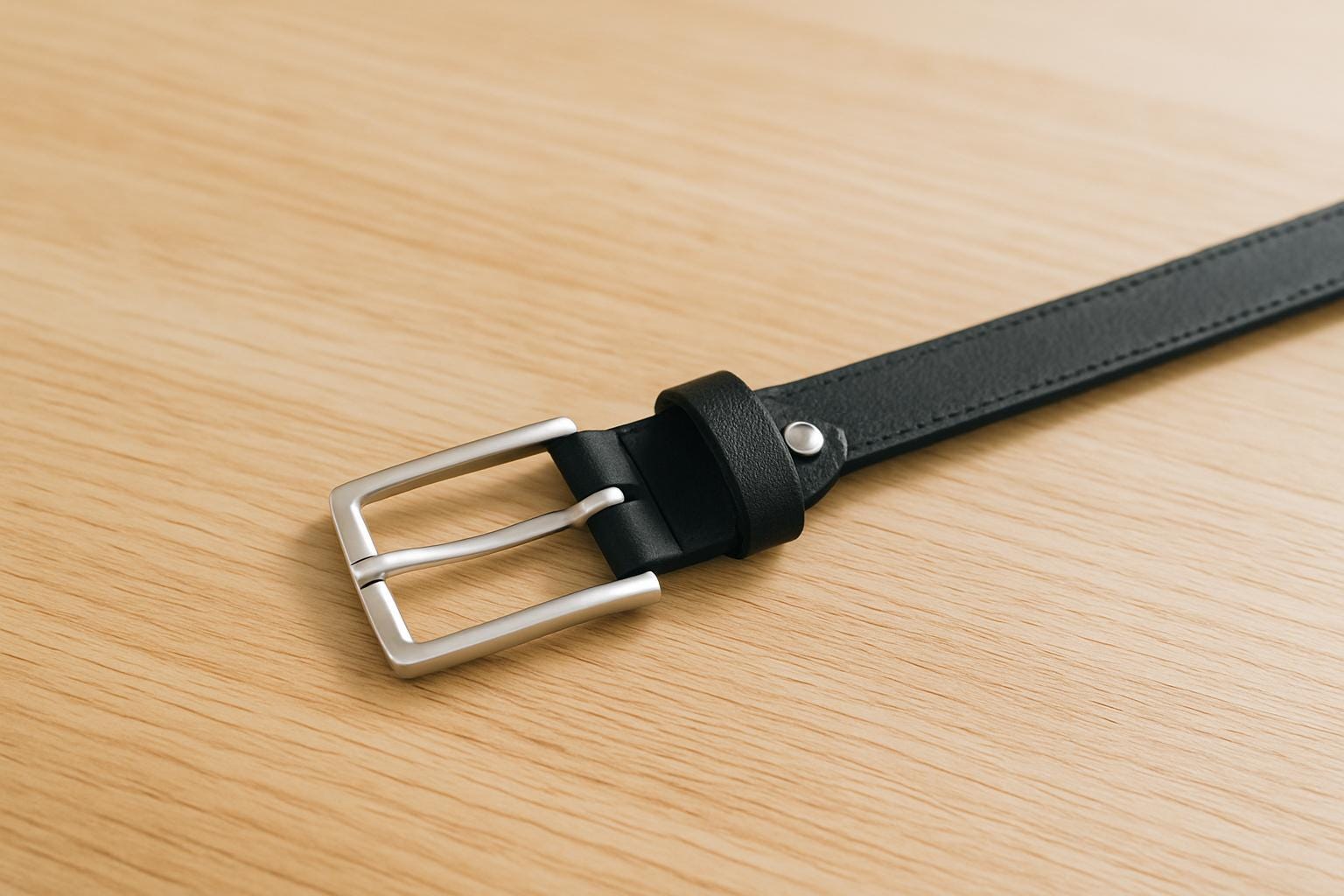 Handmade Veg-Tanned Leather Belt 1.5" - Black or Brown