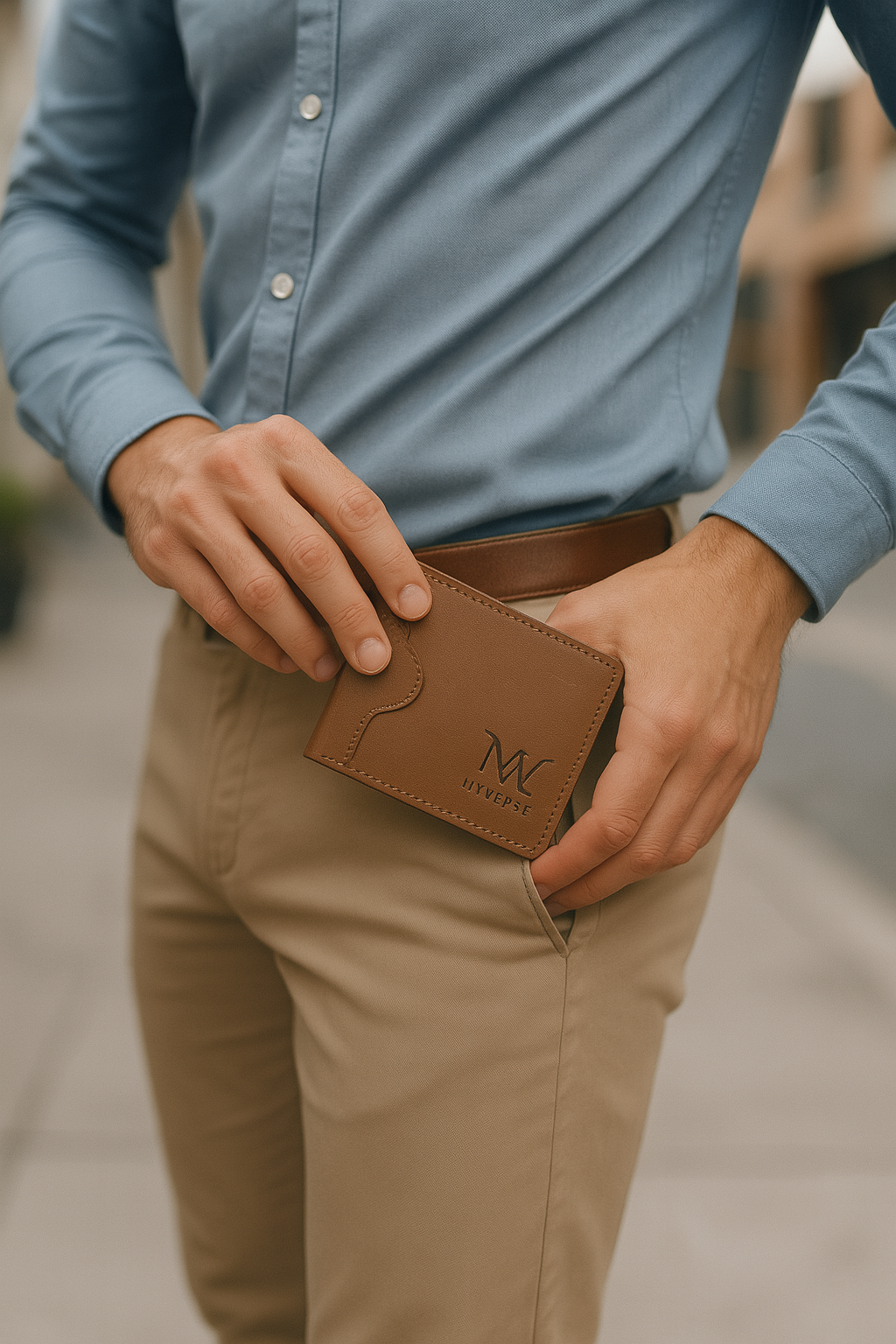 Men's Slim Wallet with Cash Pocket