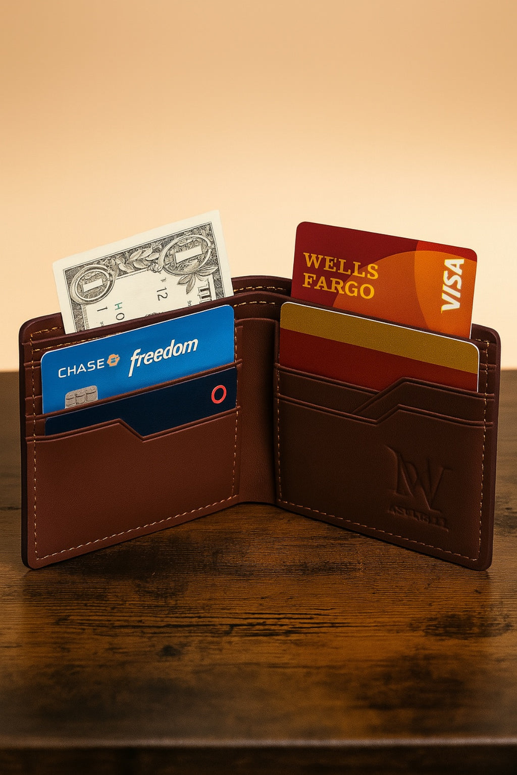 Men's Slim Wallet with Cash Pocket