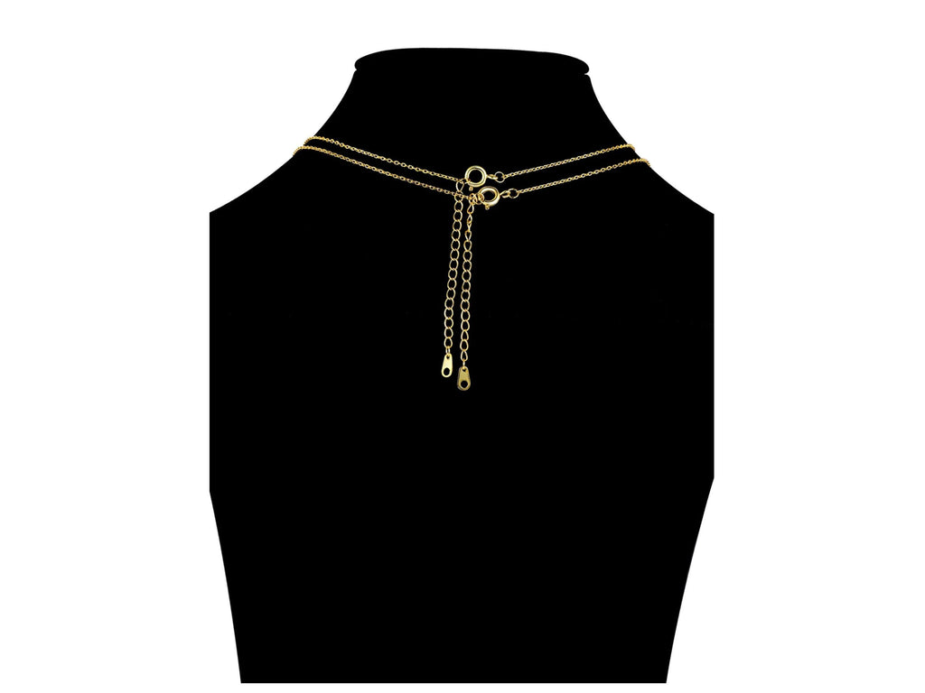 Mother of Pearl & Cubic Zirconia Butterfly Necklaces in 14KT Gold Flash Plated.