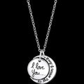 Women's Sterling Silver "I Love You to the Moon & Back" Pendant Necklace, 18"